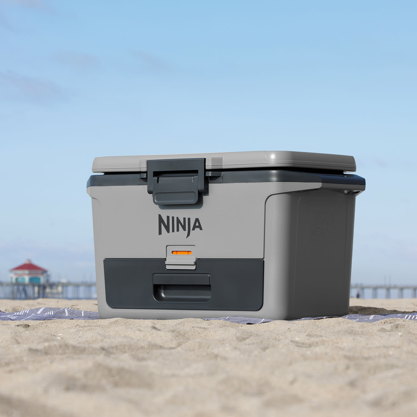 Ghiacciaia rigida Ninja FrostVault 28L con coperchio in grigio